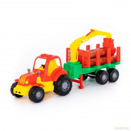 Traktor do przewozu dłużycy w siatce