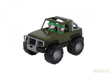 Safari, samochód Jeep wojskowy w siatce