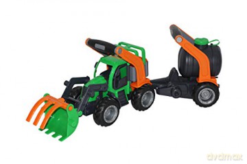 GripTruck traktor-ładowarka z cysterną w siatce