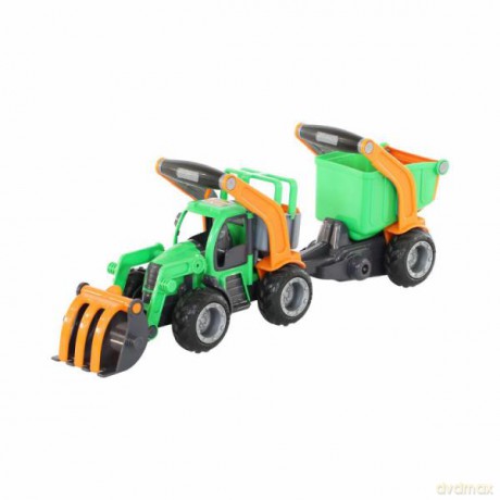 GripTruck, traktor-ładowarka z naczepą w siatce