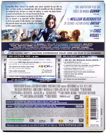 Alita: Battle Angel (steelbook) [Blu-Ray 4K]+[Blu-Ray]