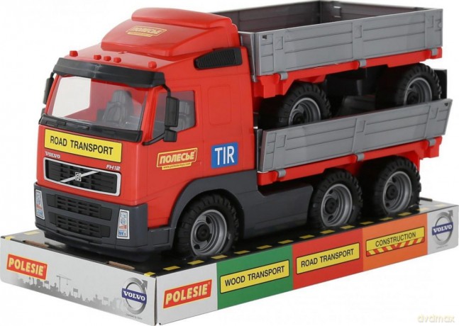 Volvo samochód z burtami i przyczepą