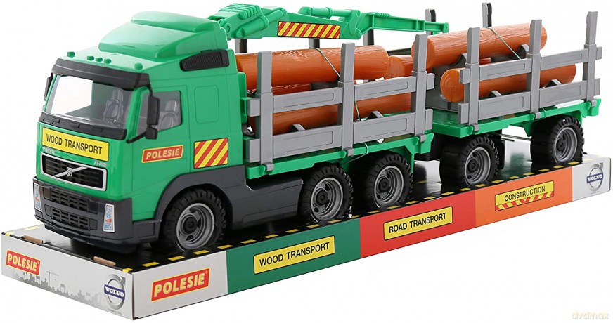Volvo samochód do przewozu dłużycy z przyczepą