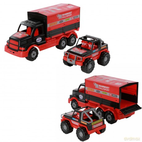 MAMMOET - samochód z plandeką + rally-jeep w siatce