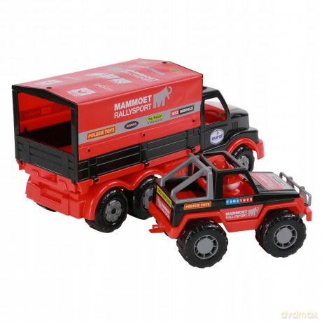 MAMMOET - samochód z plandeką + rally-jeep w siatce