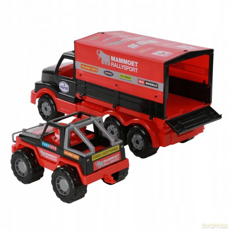 MAMMOET - samochód z plandeką + rally-jeep w siatce