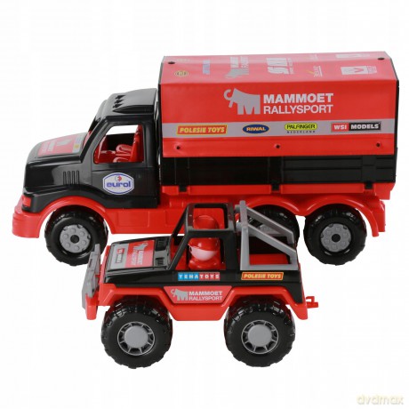 MAMMOET - samochód z plandeką + rally-jeep w siatce