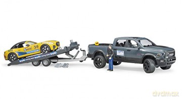 Auto Dodge RAM 2500 Power Wagon z lawetą i autem Roadster Racing Team