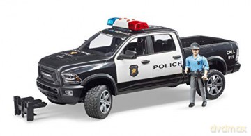 Dodge RAM 2500 Power Wagon jako auto policji USA z figurką policjanta BRUDER
