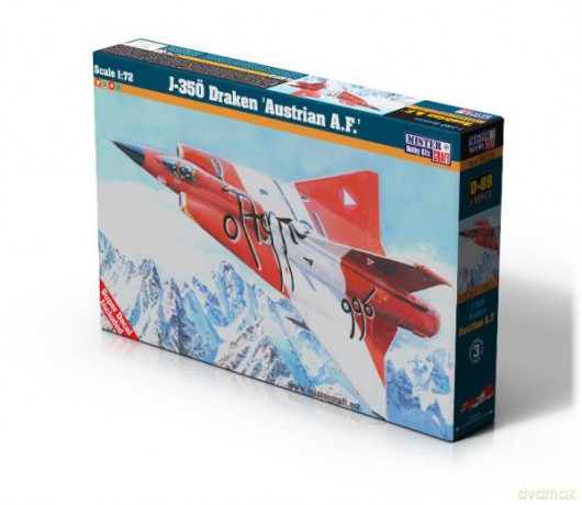 Model samolotu do sklejania F-350 Draken Austrian A.F. 1:72