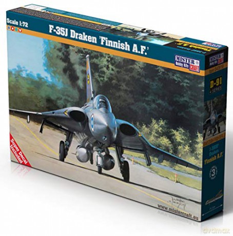 Model samolotu do sklejania SAAB F-35J Draken Finnish A.F. 1:72