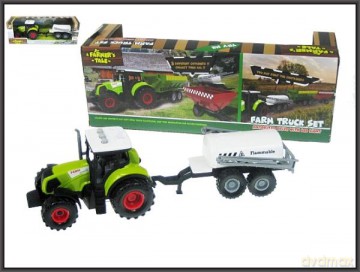 Traktor z przyczepą 32 cm światło, dźwięk napęd na koła zamachowe HIPO