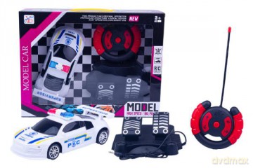 Auto na radio Policja z kierownicą