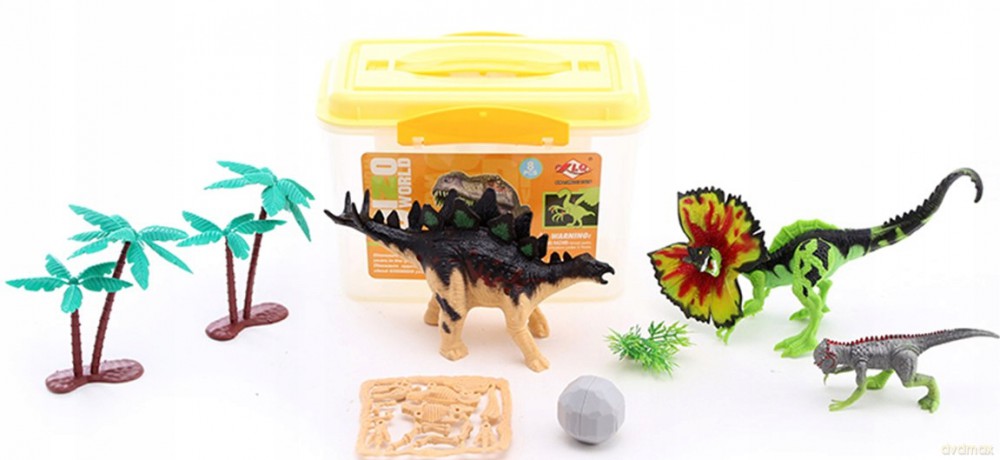 Zestaw dinozaurów w pudełku [FIGURKA]