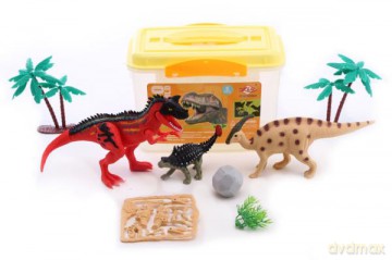 Zestaw dinozaurów w pudełku [FIGURKA]