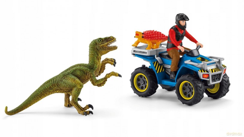 Schleich Ucieczka quadem przed Welociraptorem [FIGURKA]