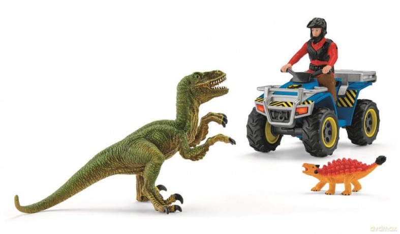 Schleich Ucieczka quadem przed Welociraptorem [FIGURKA]