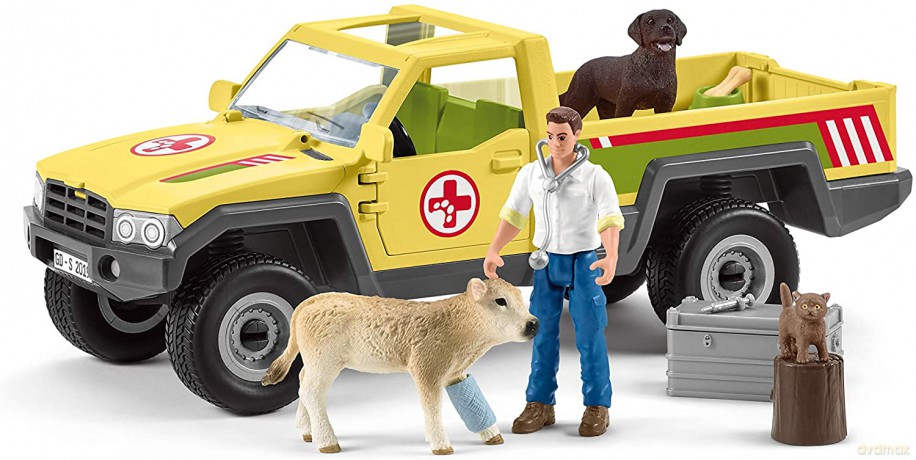 Schleich Samochód weterynarza na farmie [FIGURKA]