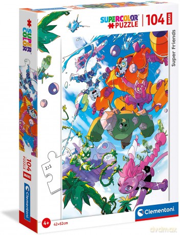 CLEMENTONI 104 el. Maxi Super friends [PUZZLE]