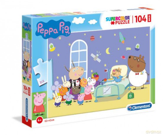 CLEMENTONI 104 el. Maxi Świnka Peppa [PUZZLE]