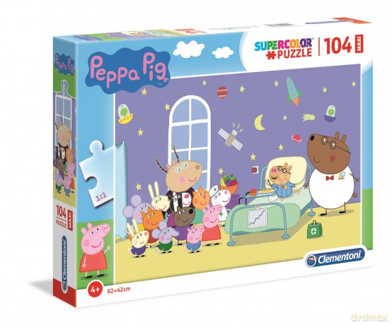 CLEMENTONI 104 el. Maxi Świnka Peppa [PUZZLE]