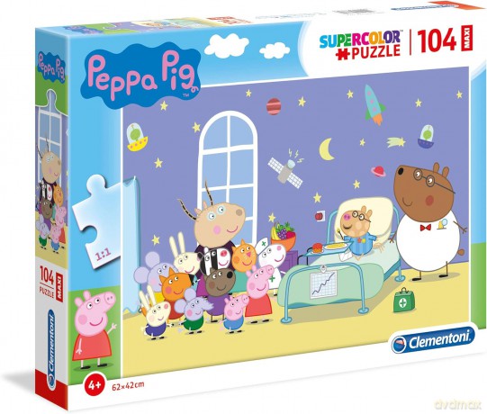 CLEMENTONI 104 el. Maxi Świnka Peppa [PUZZLE]