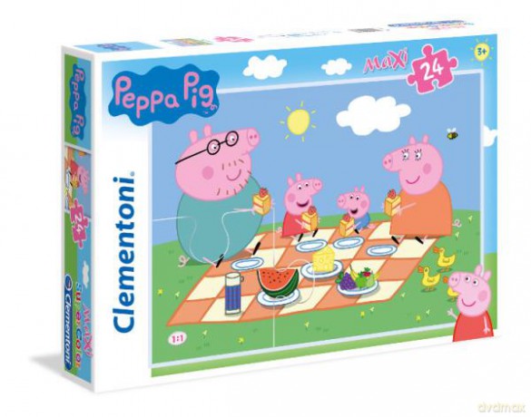 CLEMENTONI 24 el. Maxi Świnka Peppa [PUZZLE]