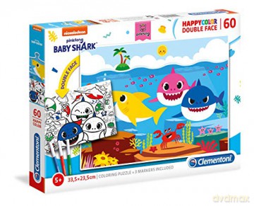 CLEMENTONI 60 el. Double Face Baby Shark [PUZZLE]