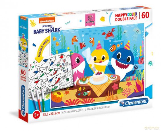 CLEMENTONI 60 el. Double Face Baby Shark [PUZZLE]