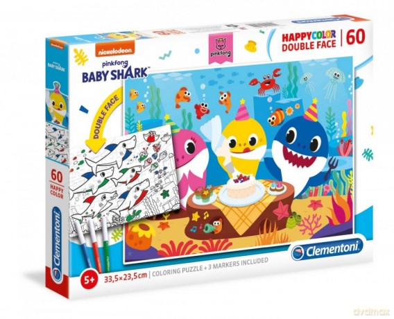 CLEMENTONI 60 el. Double Face Baby Shark [PUZZLE]