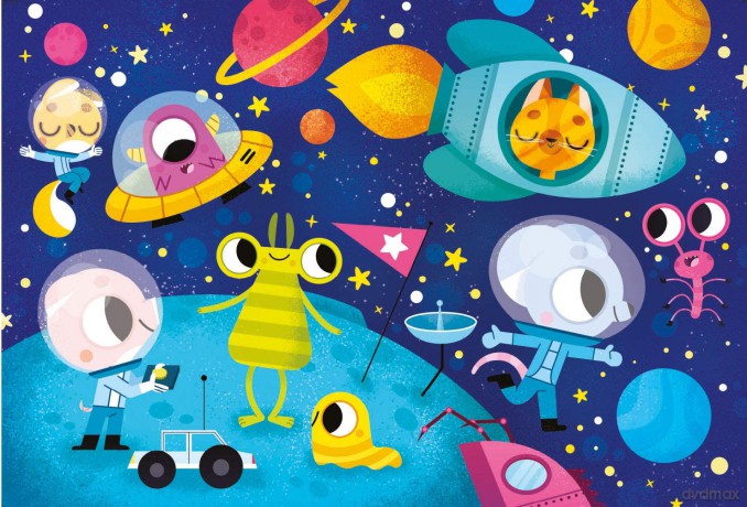CLEMENTONI 60 el. Maxi Outer Space Kosmos [PUZZLE]