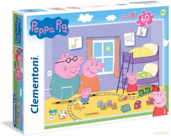 CLEMENTONI 60 el. Maxi Świnka Peppa [PUZZLE]