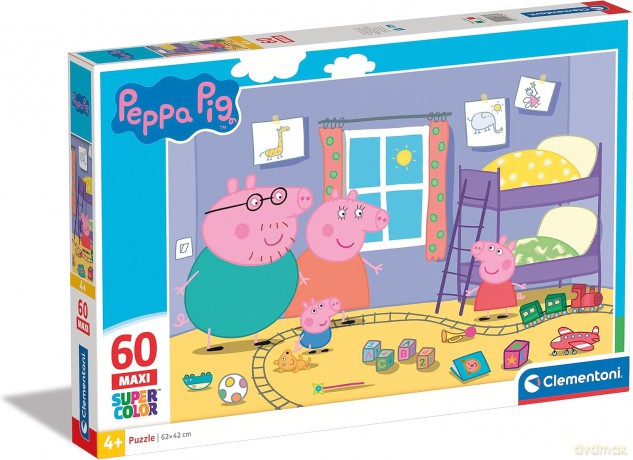 CLEMENTONI 60 el. Maxi Świnka Peppa [PUZZLE]