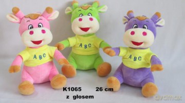 Krowa ABC 3 kolory 26 cm z głosem