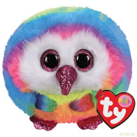 Maskotka TY PUFFIES Owen tęczowa sowa