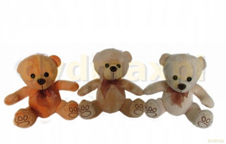 Miś z kokardą 18 cm 3 kolory