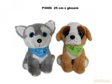 Pies z głosem 25 cm 2 wzory