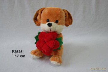 Pies z kwiatkiem 17 cm