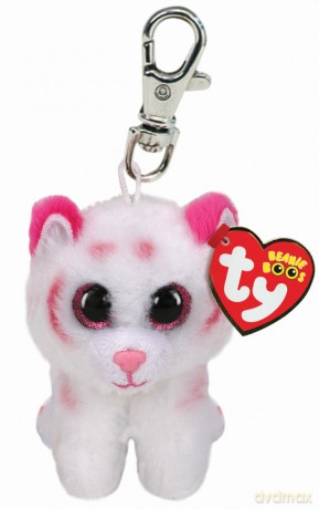 TY BEANIE BOOS Clip Tabor różowo-biały tygrys 8,5 cm