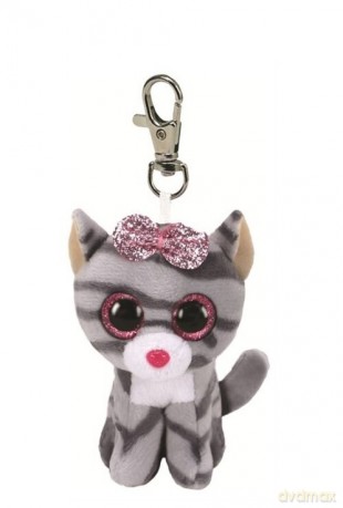 TY BEANIE BOOS Kiki szary kotek 8,5 cm brelok