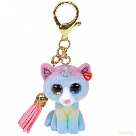 TY BEANIE BOOS Mini Boos Brelok HEATHER kot z rogiem