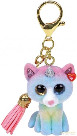 TY BEANIE BOOS Mini Boos Brelok HEATHER kot z rogiem