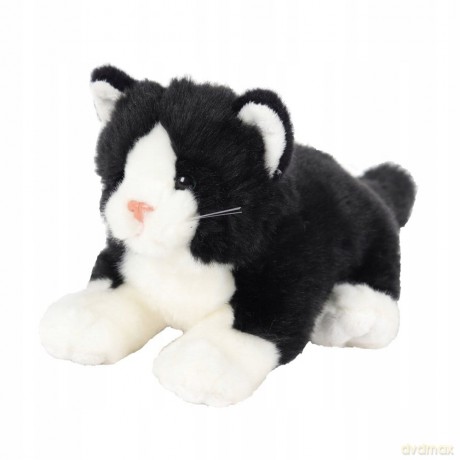 Kot leżący czarny 30 cm BEPPE