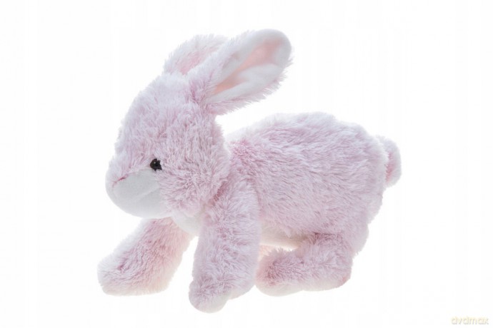 Królik Kiki siedzący 26 cm różowy