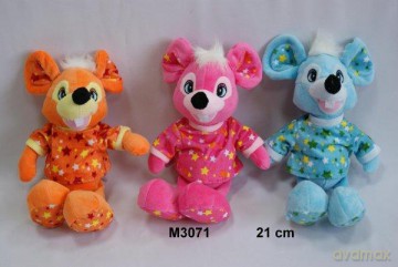Mysz 3 kolory pastelowa w bluzce