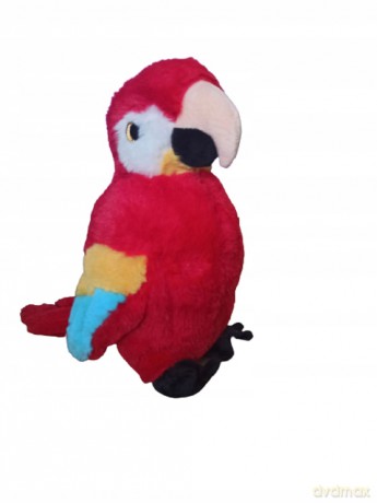 Papuga Ara czerwona z dźwiękiem 28 cm BEPPE