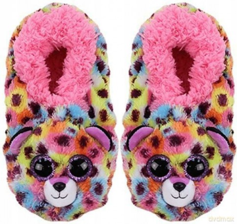 TY Fashion pantofle GISELLE - lampart rozmiar L (36-38 cm)