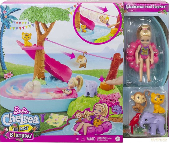 Barbie Dreamhouse Adventures Chelsea Wakacyjna przygoda w basenie MATTEL