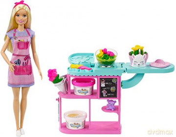 Barbie Kwiaciarnia zestaw + lalka MATTEL