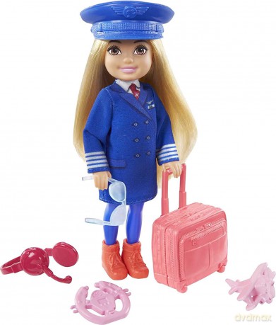 Barbie Lalka Chelsea Kariera Pilotka MATTEL